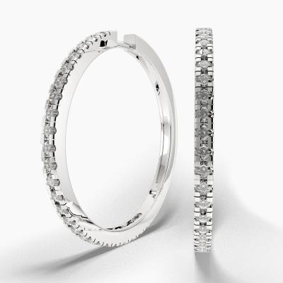 Diamond Hoop Earrings TN24220