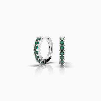 Emeralds Hoop Earrings TN24239