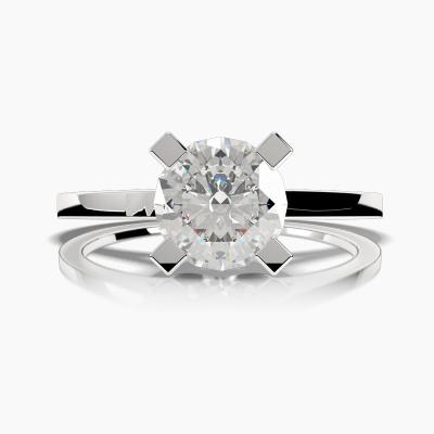 Solitaire Ring with a Brilliant-Cut Diamond TN60194 - Image 2