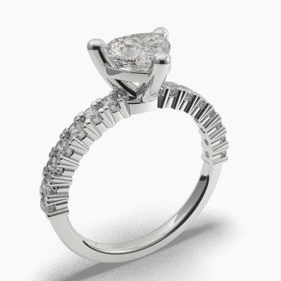 Side Stone Diamond Engagement Ring TN607111