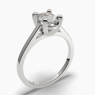 Solitaire Ring with an Oval-Cut Diamond TN60913