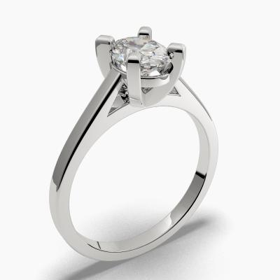 Solitaire Ring with an Oval-Cut Diamond TN60914