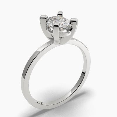 Solitaire Ring with an Oval-Cut Diamond TN60919