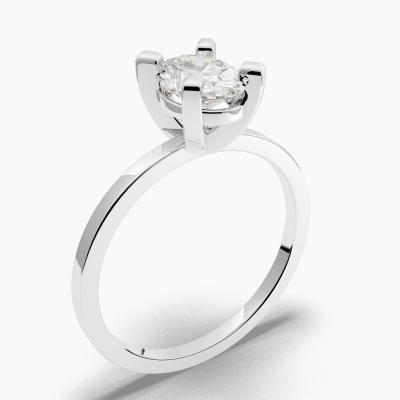 Solitaire Ring with an Oval-Cut Diamond TN60919 - Image 4