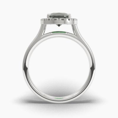 Halo Emerald Engagement Rings TN62630 - Image 4