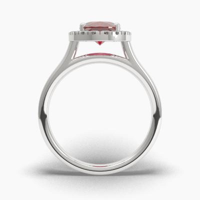 Halo Ruby Engagement Rings TN62560 - Image 3