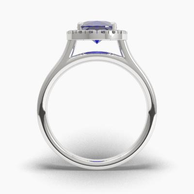 Halo Sapphire Engagement Rings TN62700 - Image 4