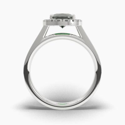 Halo Emerald Engagement Rings TN62631 - Image 4