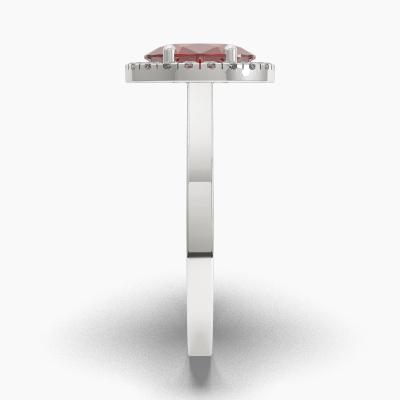 Halo Ruby Engagement Rings TN62561 - Image 3