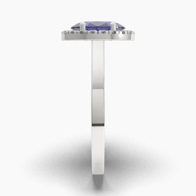 Halo Sapphire Engagement Rings TN62701 - Image 3