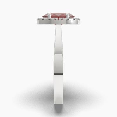 Halo Ruby Engagement Rings TN62562 - Image 4
