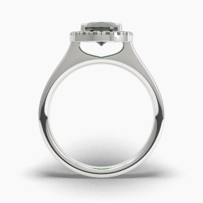 Halo Emerald Engagement Rings TN62633 - Image 4