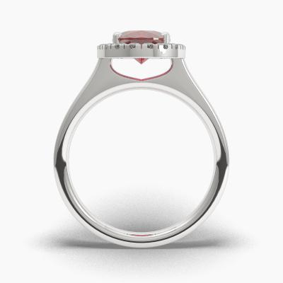 Halo Ruby Engagement Rings TN62563 - Image 4