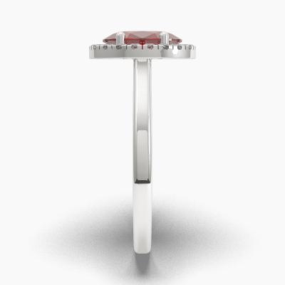 Halo Ruby Engagement Rings TN62563 - Image 3