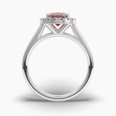 Halo Ruby Engagement Rings TN62564 - Image 4