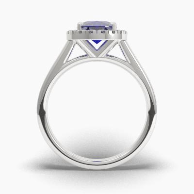 Halo Sapphire Engagement Rings TN62704 - Image 4