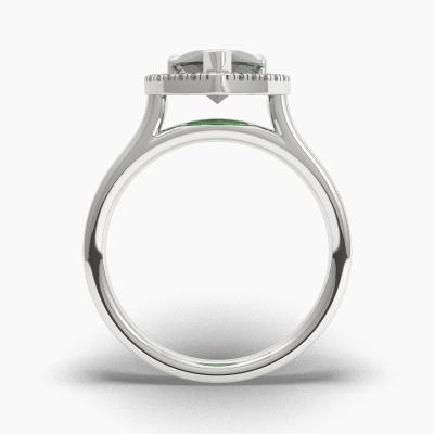 Halo Emerald Engagement Rings TN62660 - Image 4
