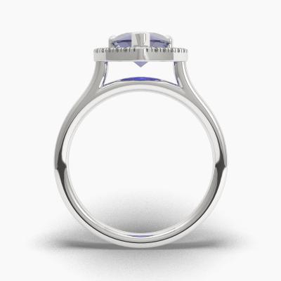 Halo Sapphire Engagement Rings TN62730 - Image 4