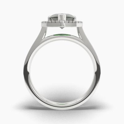Halo Emerald Engagement Rings TN62661 - Image 4