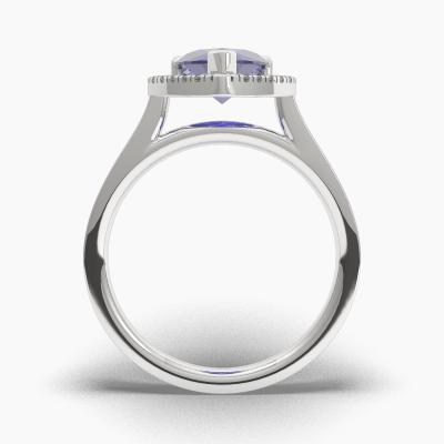 Halo Sapphire Engagement Rings TN62731 - Image 4