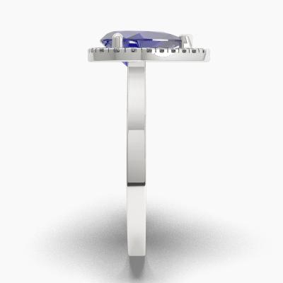 Halo Sapphire Engagement Rings TN62731 - Image 3