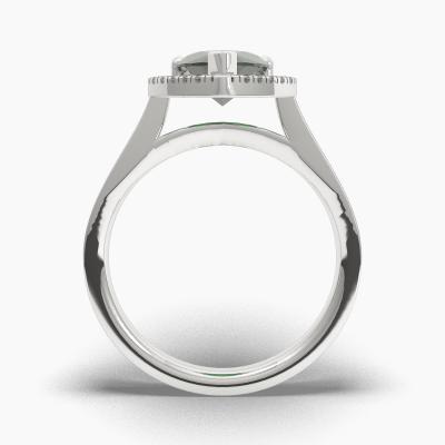 Halo Emerald Engagement Rings TN62662 - Image 4