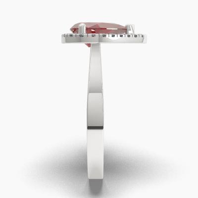 Halo Ruby Engagement Rings TN62592 - Image 3
