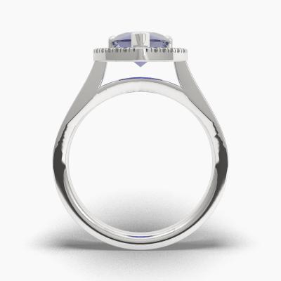 Halo Sapphire Engagement Rings TN62732 - Image 4