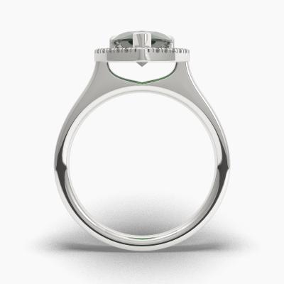 Halo Emerald Engagement Rings TN62663 - Image 4