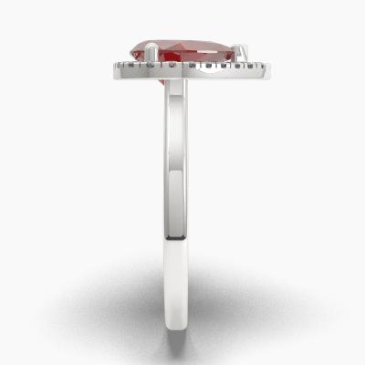 Halo Ruby Engagement Rings TN62593 - Image 3