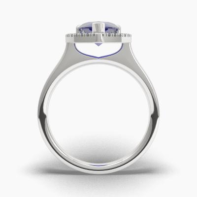 Halo Sapphire Engagement Rings TN62733 - Image 4