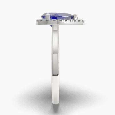 Halo Sapphire Engagement Rings TN62733 - Image 3
