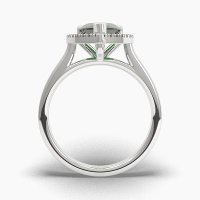 Halo Emerald Engagement Rings TN62664 - Image 4