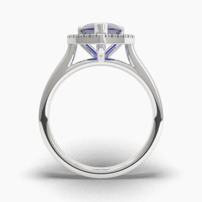 Halo Sapphire Engagement Rings TN62734 - Image 4