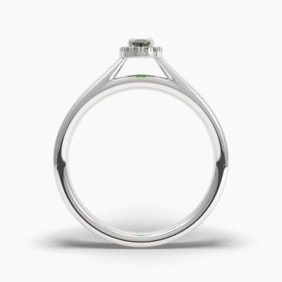 Halo Emerald Engagement Rings TN62605 - Image 4