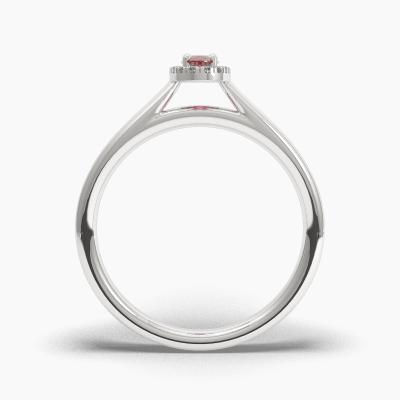 Δαχτυλιδι Halo με Κόκκινο Ρουμπίνι σε κοπή Oval Cut TN62535 - Image 3