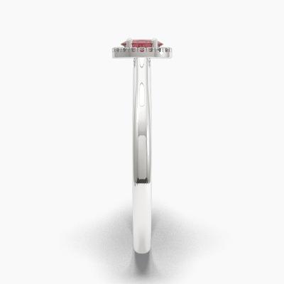 Δαχτυλιδι Halo με Κόκκινο Ρουμπίνι σε κοπή Oval Cut TN62535 - Image 4