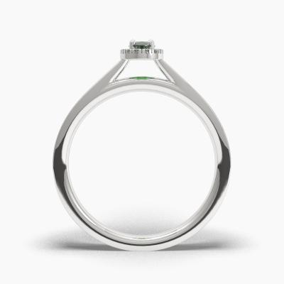 Δαχτυλιδι Halo με Σμαράγδι σε κοπή Oval Cut TN62606 - Image 4