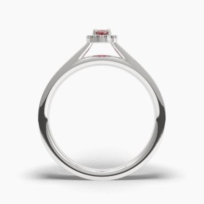Halo Ruby Engagement Rings TN62536 - Image 4