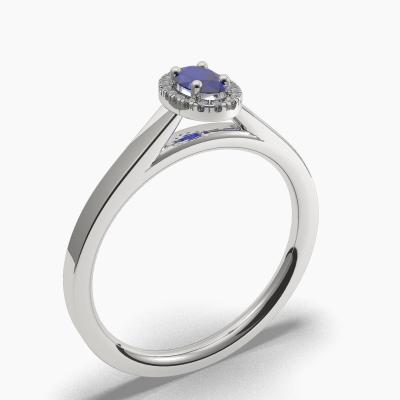 Halo Sapphire Engagement Rings TN62676