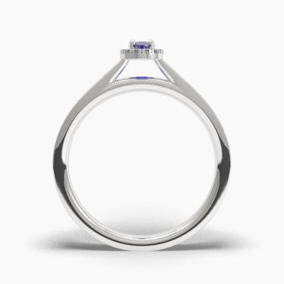 Halo Sapphire Engagement Rings TN62676 - Image 4