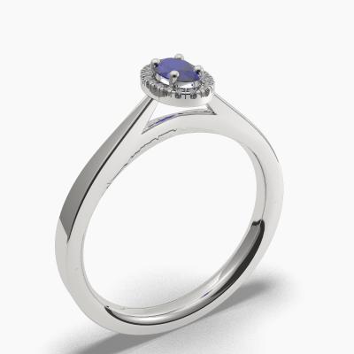 Halo Sapphire Engagement Rings TN62677