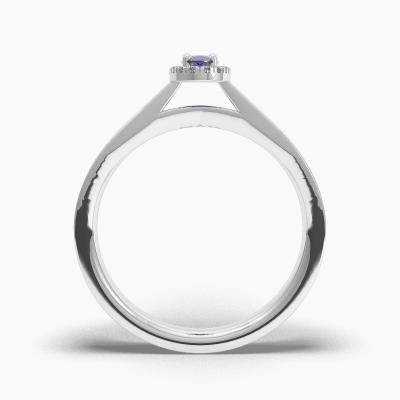 Halo Sapphire Engagement Rings TN62677 - Image 4