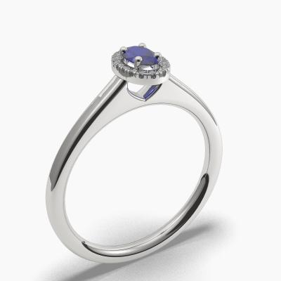 Halo Sapphire Engagement Rings TN62678