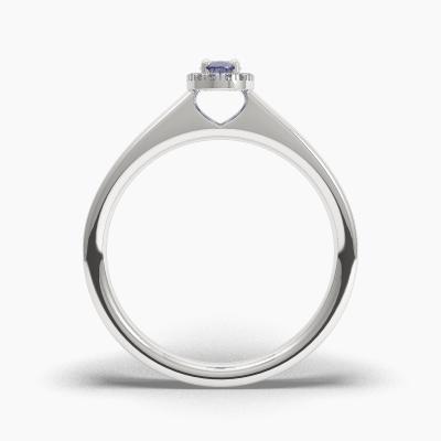 Halo Sapphire Engagement Rings TN62678 - Image 4