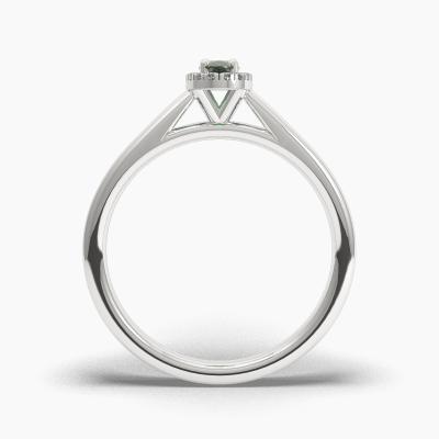 Δαχτυλιδι Halo με Σμαράγδι σε κοπή Oval Cut TN62609 - Image 4