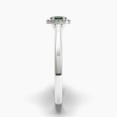 Δαχτυλιδι Halo με Σμαράγδι σε κοπή Oval Cut TN62609 - Image 3
