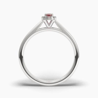 Halo Ruby Engagement Rings TN62539 - Image 3