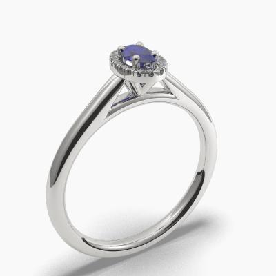 Halo Sapphire Engagement Rings TN62679
