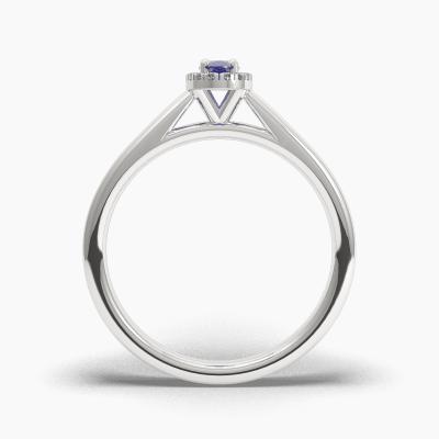 Halo Sapphire Engagement Rings TN62679 - Image 4